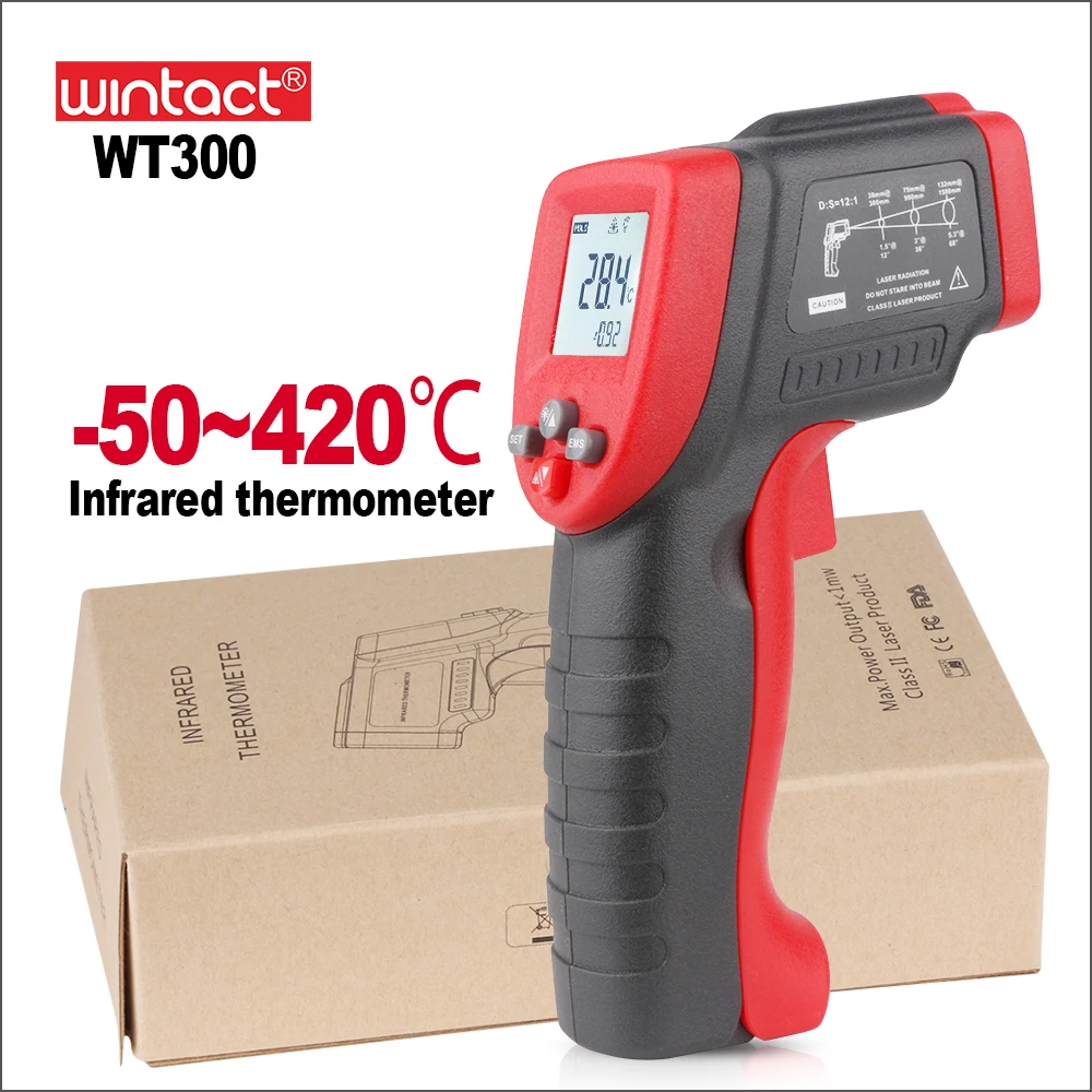 Wintact Digital Termômetro Nenhum Contato Laser Termômetro Sensores50420 Digital Digital Medidor de Temperatura Infravermelho Termômetro Laser Instrumentos de temperatura