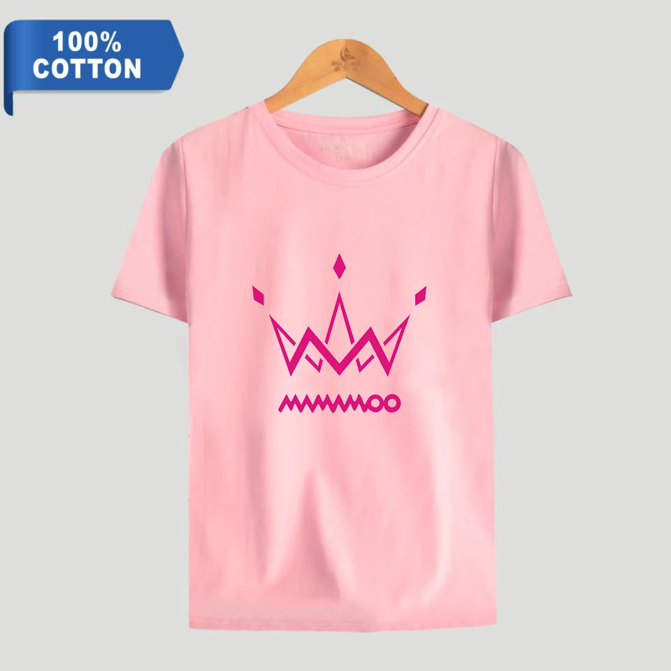 MAMAMOO Harajuku Kpop 100% Cotton T-shirt Men Women Short Sleeve Tshirt Summer Hot Sale Casual Streetwear Tee shirt | Мужская одежда