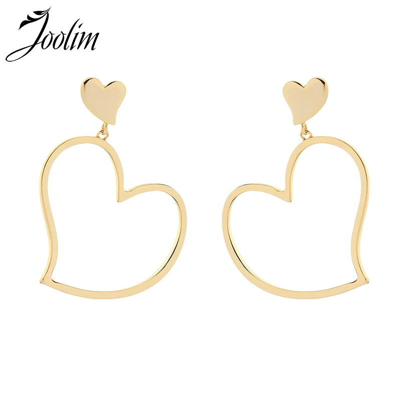 

Joolim Gold Color Heart Drop Earring High End Earring