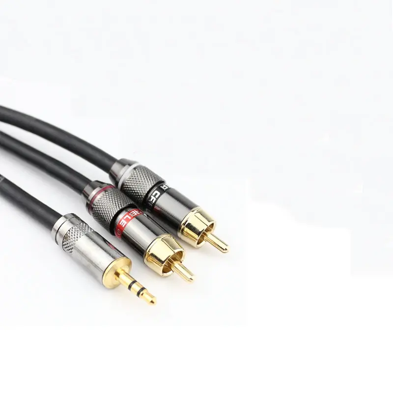 Кабель RCA 2rca на 3 5 аудиокабель rca мм штекер aux кабель для усилителя телефона Edifer