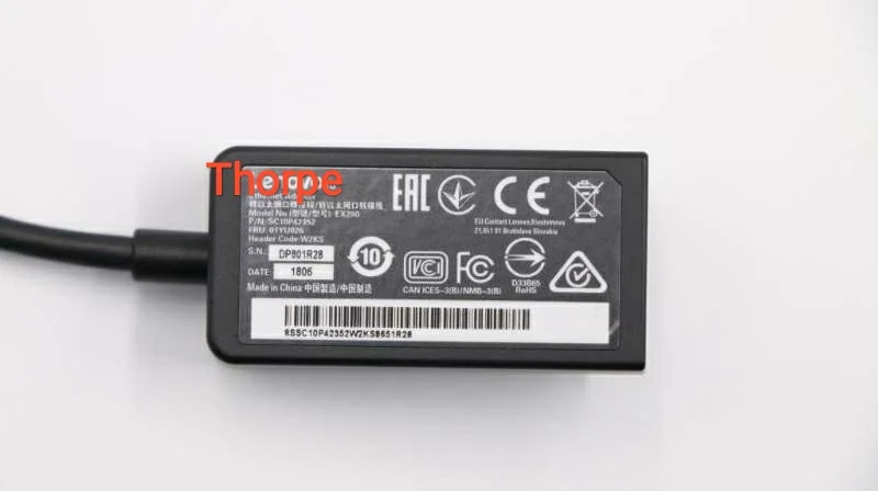 Кабель Dongle RJ45 драпированный для Thinkpad X280 A285 X390 X395 yoga T480S T490S T495S X1 Carbon 6th 7th
