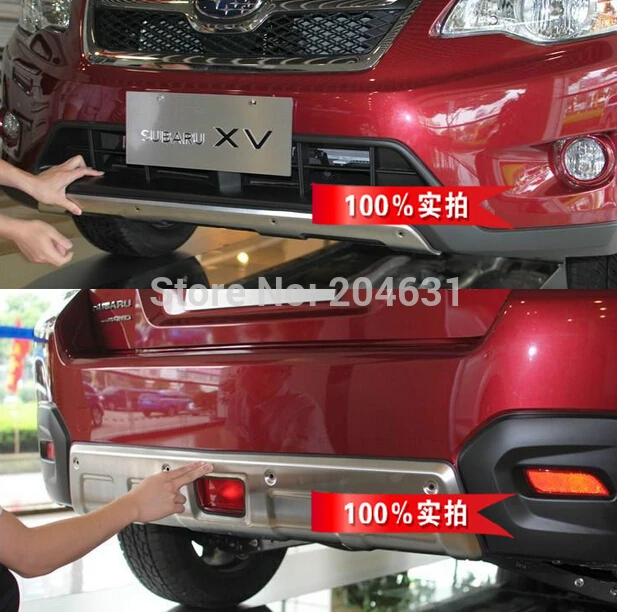 Спереди + задний бампер Нескользящая защитная пластина для Subaru XV Impreza Hatchback |