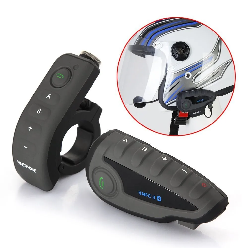 1200 м NFC BT переговорные Bluetooth мотоциклетный шлем гарнитура FM V8 1 шт. 5