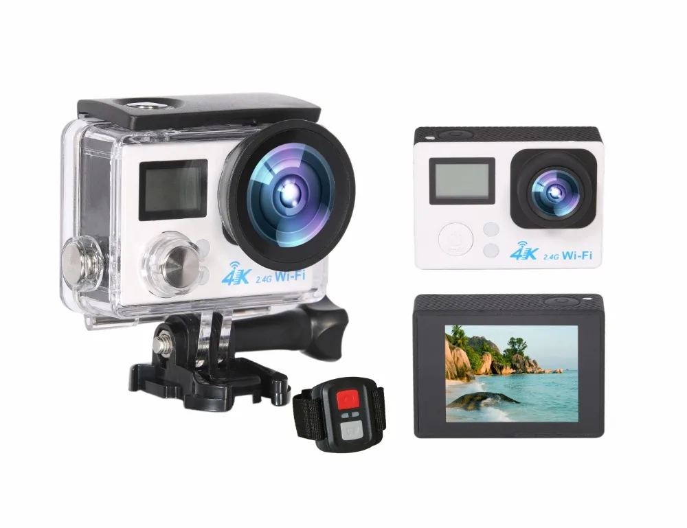Горячая продажа S200DR 4K Экшн камера 2 0 двойной ЖК дисплей 16MP Спортивная WiFi 30 м