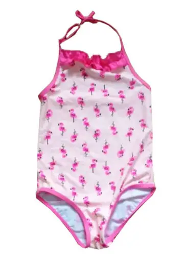 Для маленьких девочек Купальные костюмы Лебедь розовый Одна деталь Купальный
