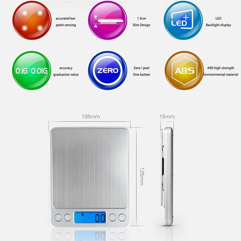 Портативные электронные цифровые мини весы 500 0 01 г|mini electronic digital scale|electronic scaledigital