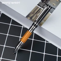 luxury writing pens black orange and silver flower amber celluloid ballpoint pen office and school supplies rollerball pen