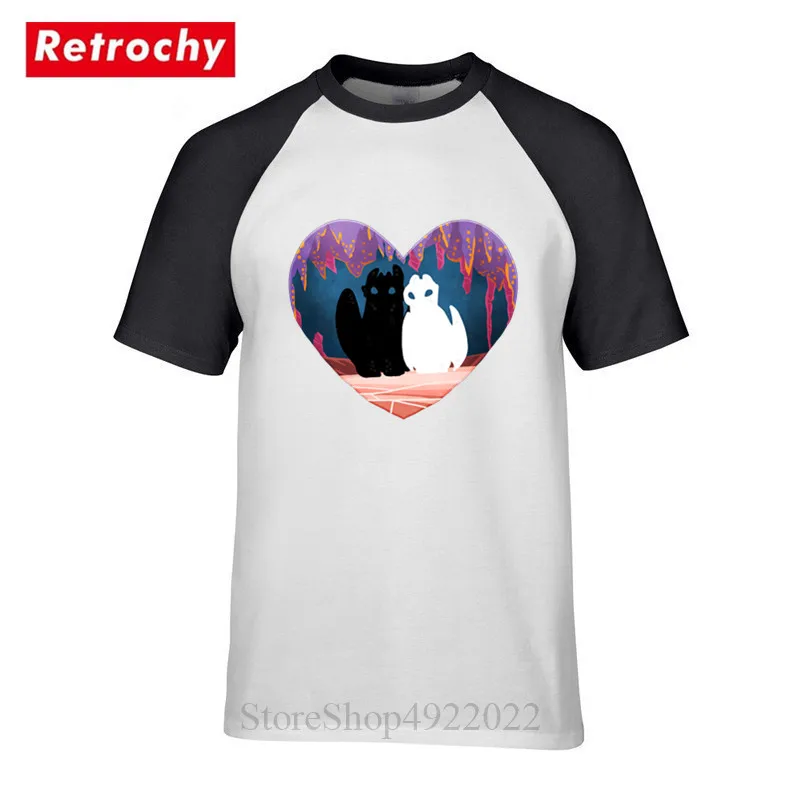 Мужская футболка с беззубным драконом Веселая надписью Night Fury Heart Choice подарок на