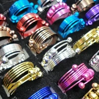 35pcs whole colorful iron alloy rings for women spring jewelry bulk lots lr188