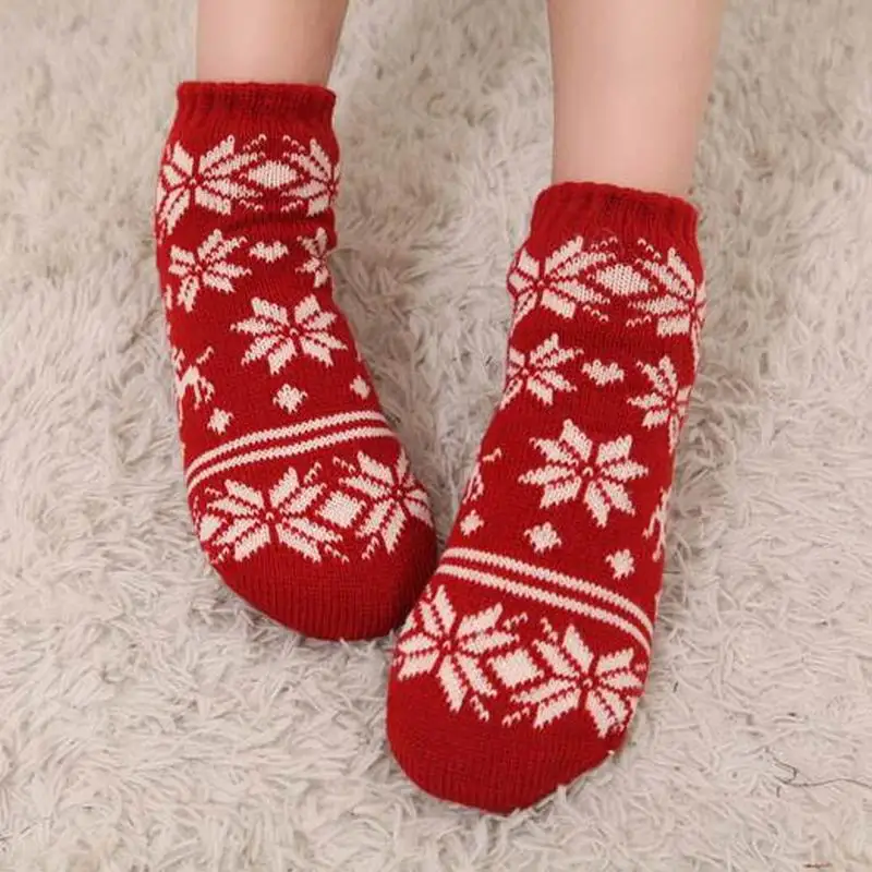 Женские теплые носки сезон осень-зима бархатные уплотненные вязаные