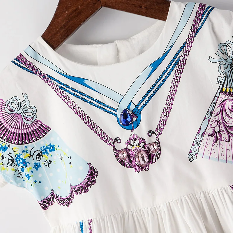 2-16 Years 2018 Girls Summer Dress Kids Preppy Dresses for Toddler Birthday Princess Costume Print | Детская одежда и обувь