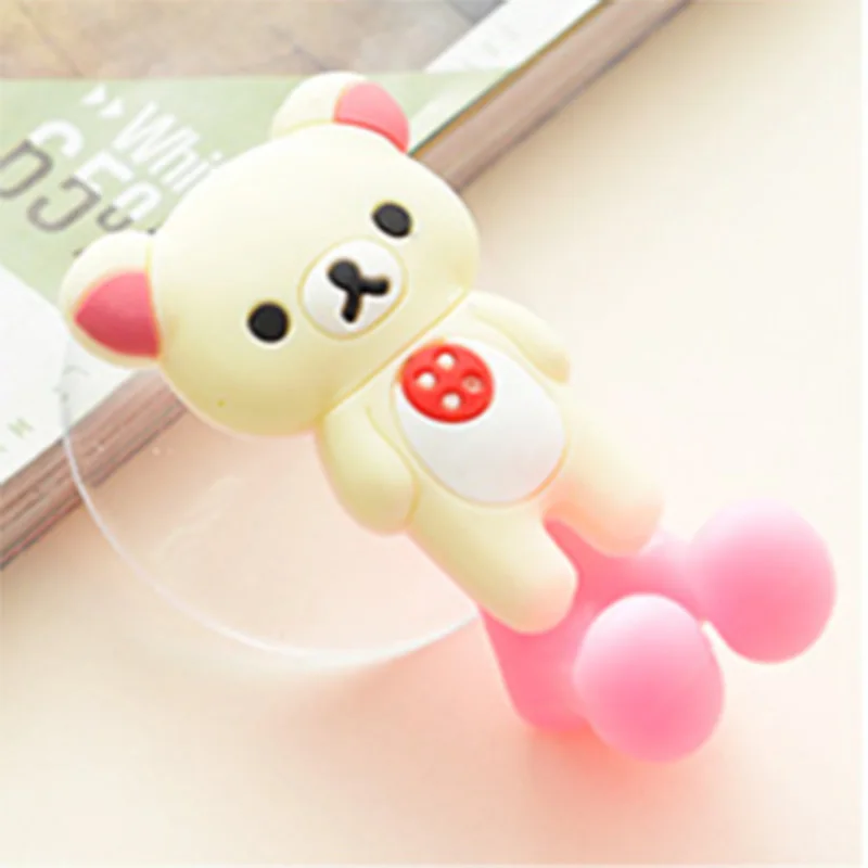 Y89-Skin Bear Многофункциональный милый мультфильм животных Ванная комната Зубная щетка держатель всасывания крючок для чашек вакуумный крепкий присоска крышка зубной щетки вешалка - Цвет: Y89-Skin Bear