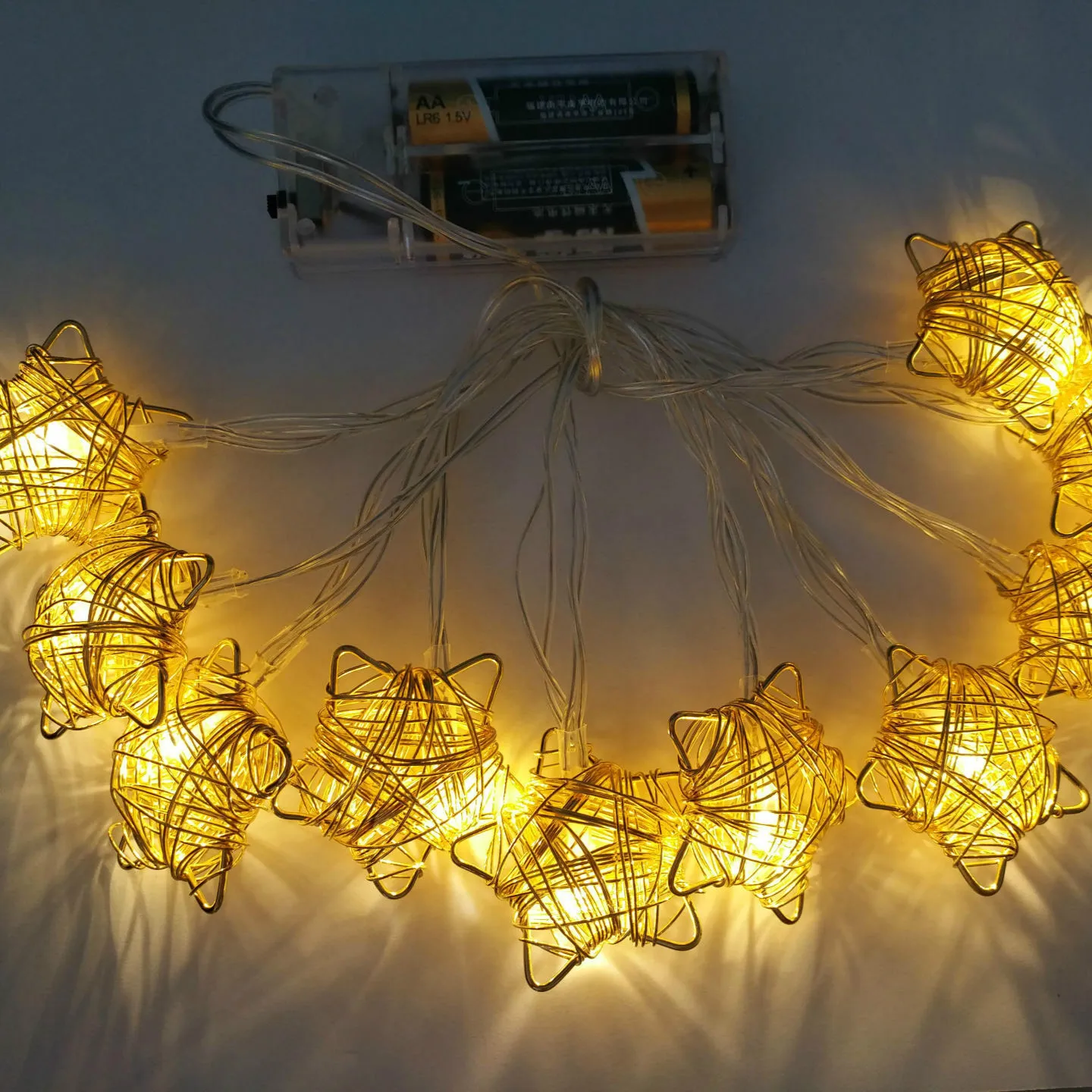 10 Led 1 6 м Романтическая звезда батарейный отсек светодиодная гирлянда для