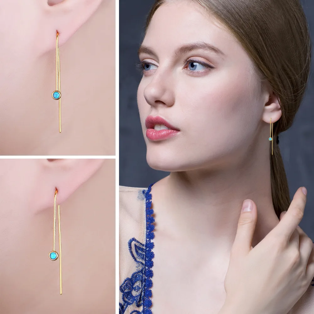 Jewelrypalace классический 0.2ct создан опалами Висячие серьги 925 серебро Ювелирные