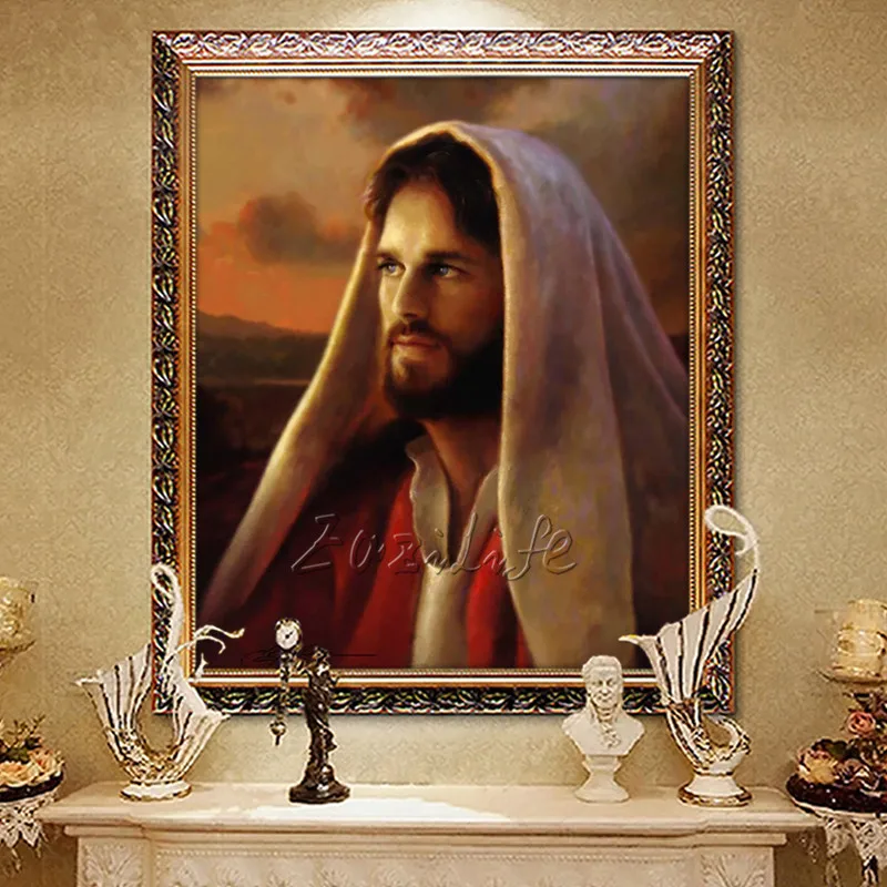 Jesus Christ portrait painting decorative print in Giclee art household adornment picture wall sticker home decor | Дом и сад