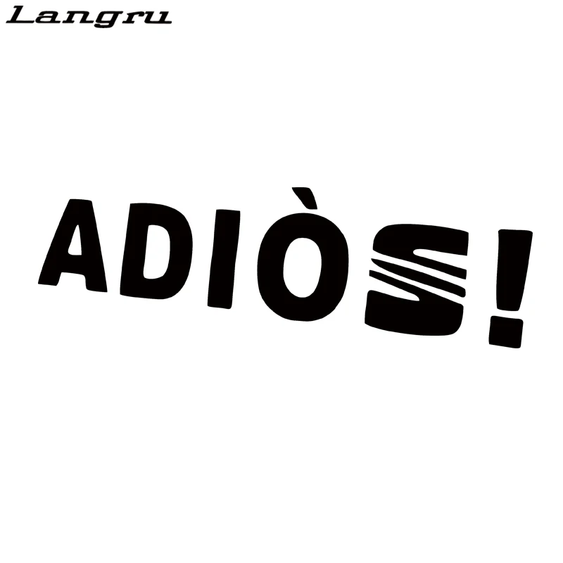 Langru Spanish Adios Goodbye Text Character Funny Fashion Car Window Bumper Vinyl Decoration Sticker Jdm | Автомобили и мотоциклы