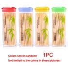 100 шт.кор. одноразовые натуральные зубочистки из бамбука, двойные острые зубочистки, принадлежности для ресторанов