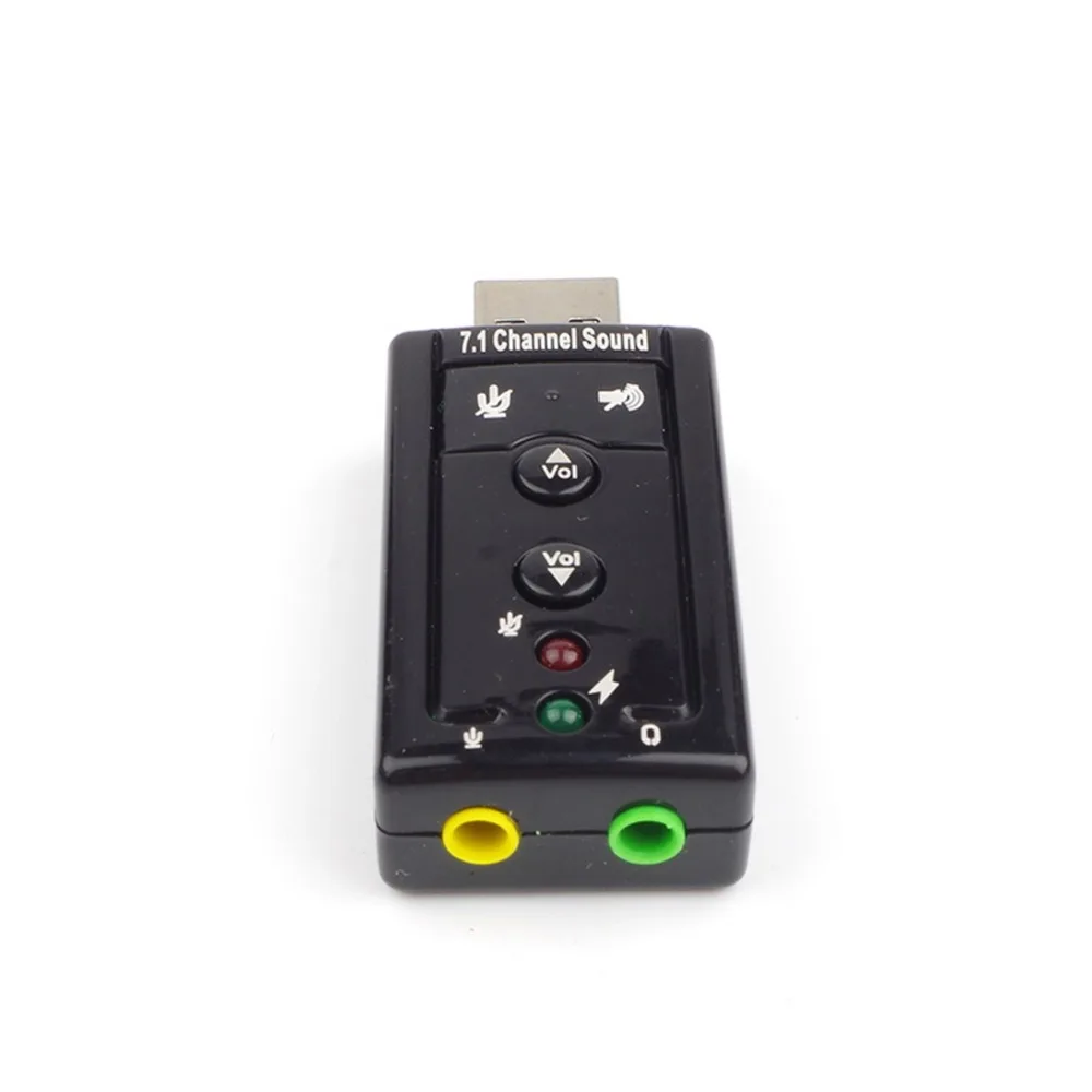 Внешний USB аудио адаптер звуковой карты Виртуальный 7 1 канал 2 0 Микрофон динамик