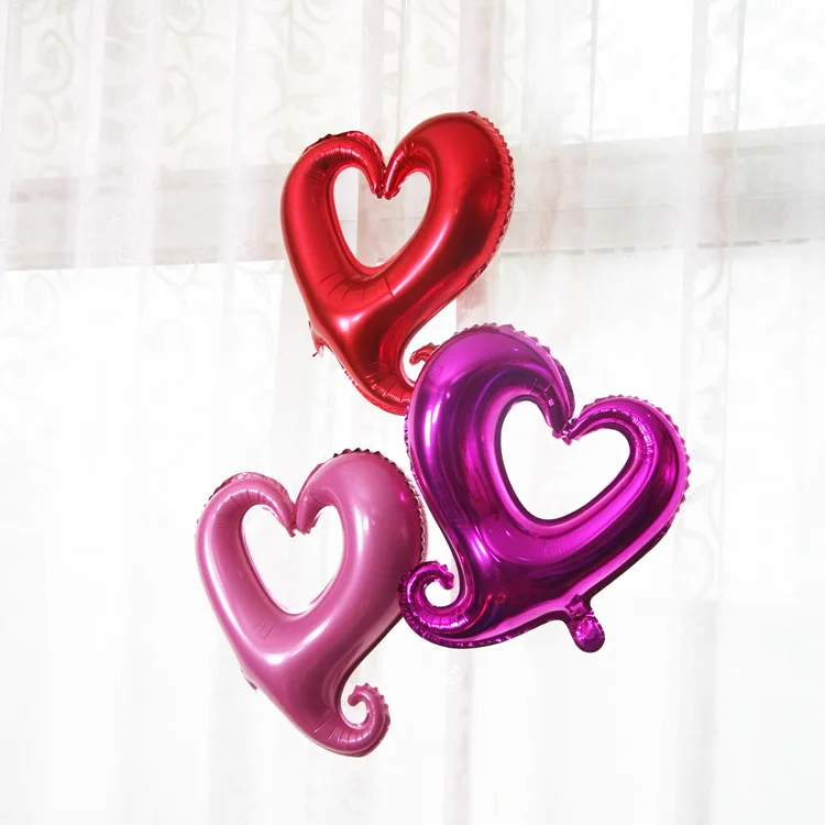 Free Shipping New 50pcs / lot18 inch hook heart aluminum balloon birthday party decoration toys children wholesale |