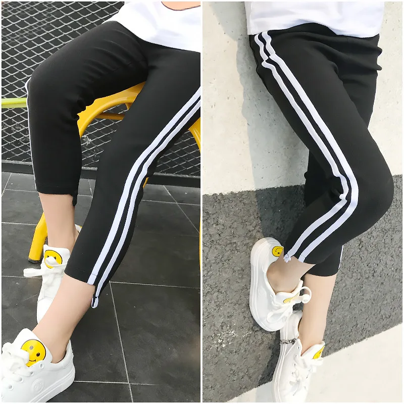 2018 демисезонные детские спортивные Леггинсы для девочек брюки удобные карандаш