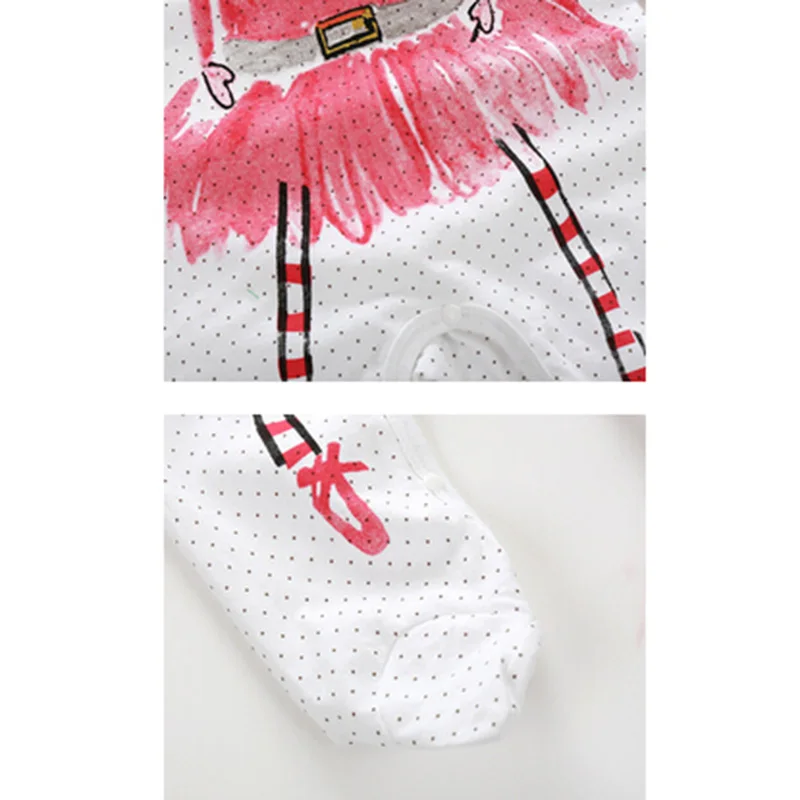 Осень Милый Ребенок Мальчик Девочка Одежда Горошек Длинным Рукавом One Piece Romper