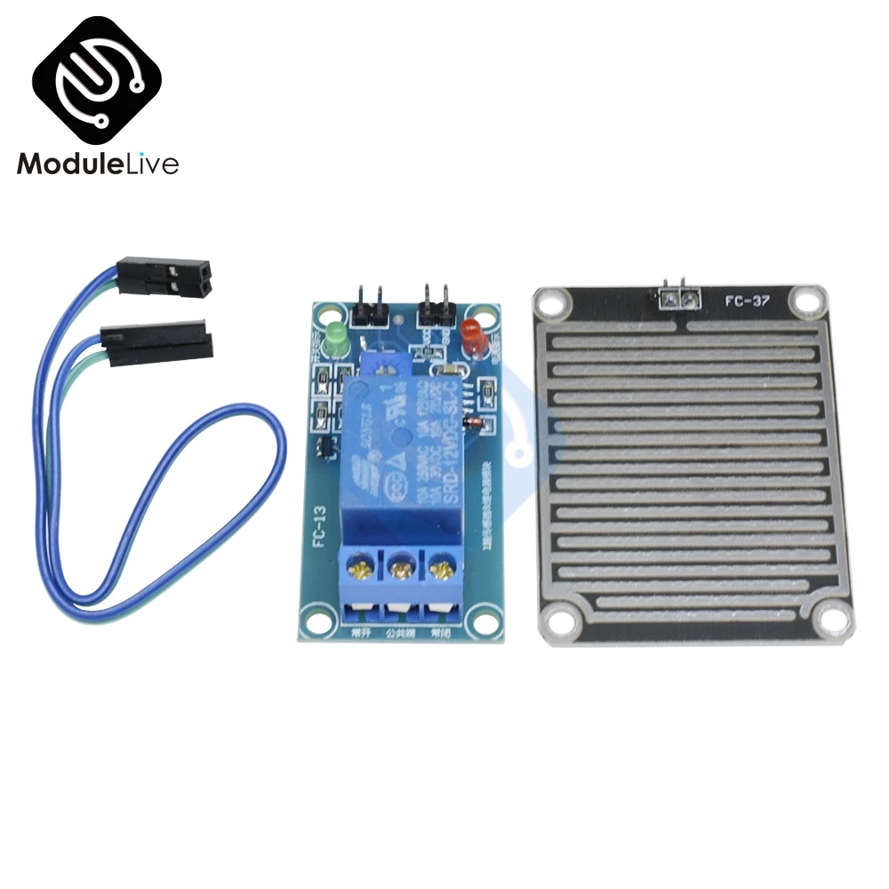 Модуль контроллера капли дождя 12 В модуль релейного датчика для Arduino Фолиевая