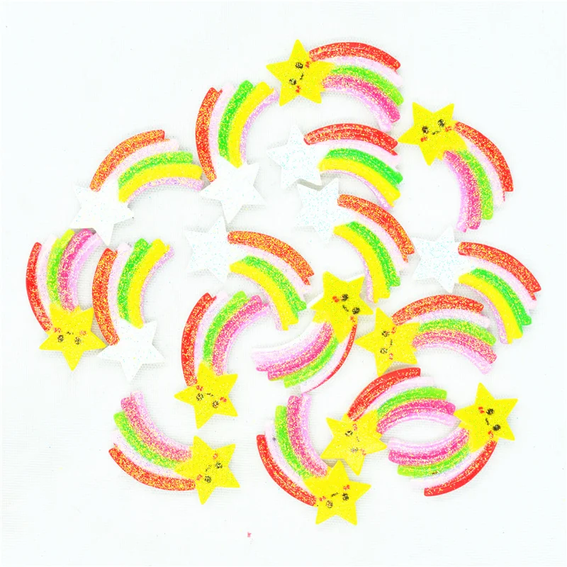 

Cute 17mmX31mm Mixed Shiny Resin Flatback Star Rainbow|Rainbow Miniatures|DIY Crafting Supplies|Hair Bow Center Miniatures