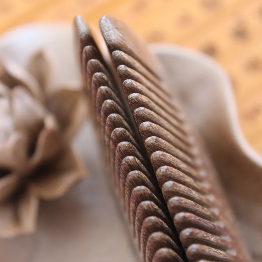 Профессиональный деревянный гребень гладкий изысканный резной натуральный