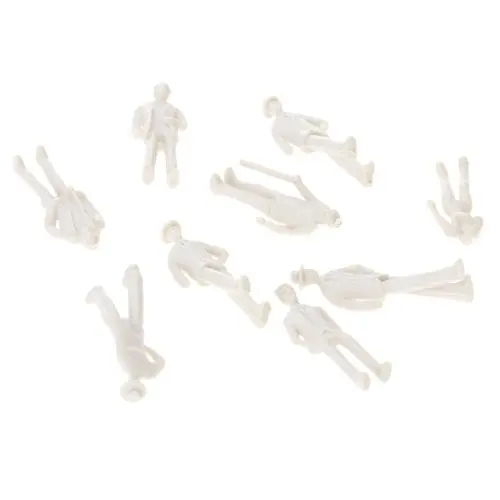 

ABWE 100pcs Unpainted Model Train People Figures 1:75