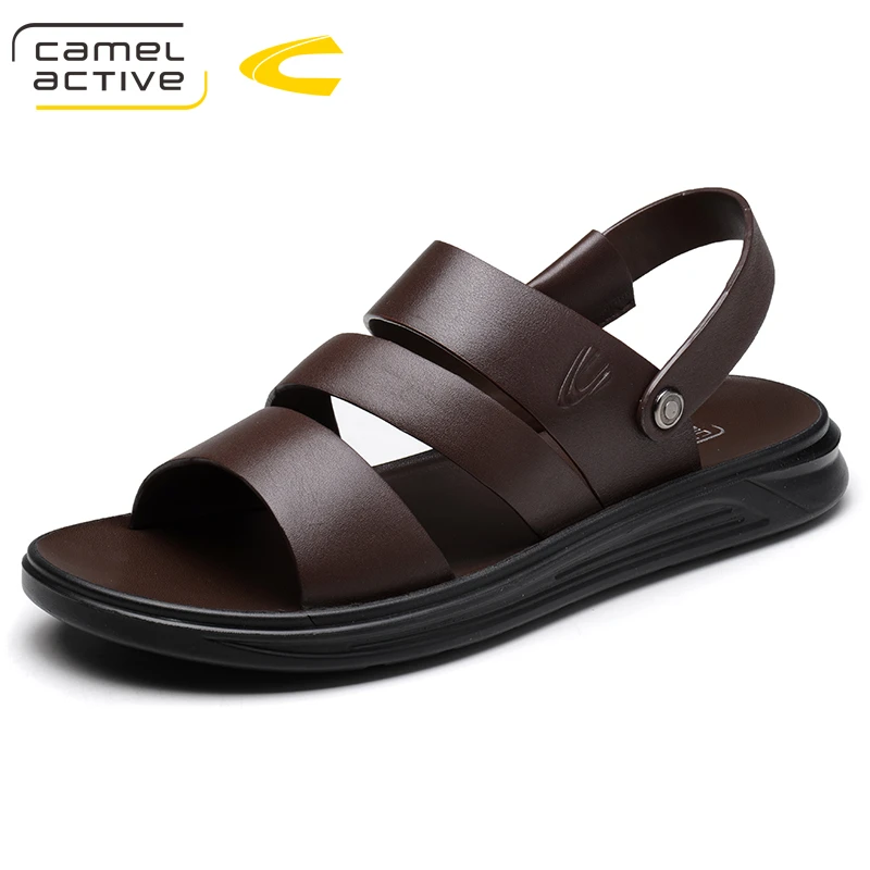 Мужские пляжные сандалии Camel Active натуральная кожа дышащие шлепанцы летняя обувь
