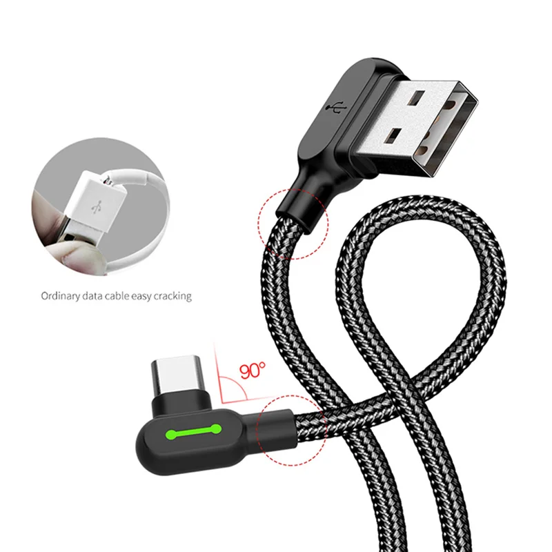USB 3 1 кабель для быстрой зарядки под прямым углом 90 градусов синхронизации данных
