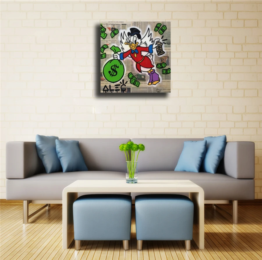 Алек Монополи Скрудж Вингс ХД Холст Постер Печать Живопись Декоративный для офиса гостиной дома декор.