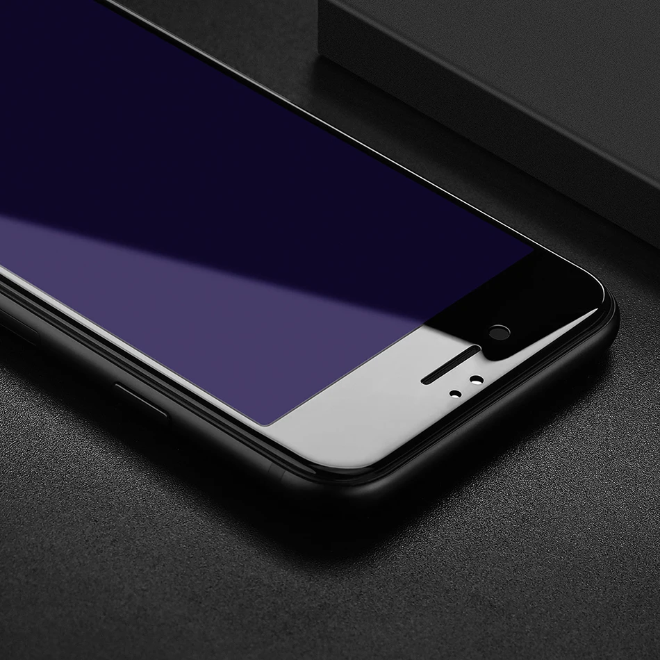 3D полное закаленное стекло для iPhone 8 8 plus, ROCK 9H анти-синий полный экран протектор высокая прозрачная пленка для iPhone8 с мягким краем