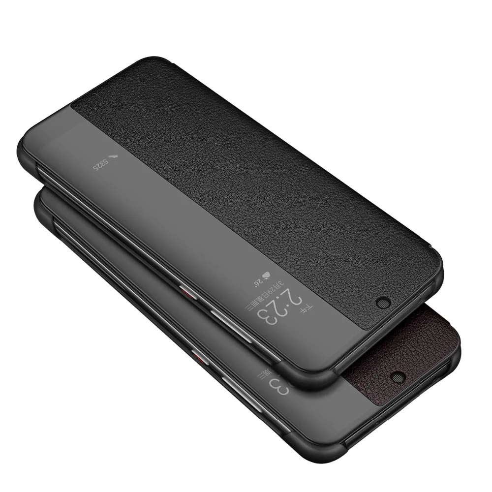 Роскошный Смарт вид Флип кожаный чехол для Huawei Mate 20 Pro/mate 20/mate lite/p10/p10 plus/p20/p20 9/mate 9