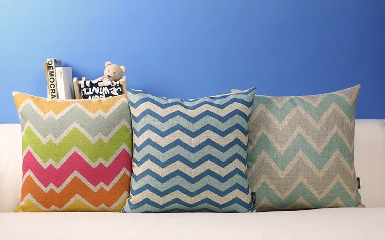 Скандинавские простые подушки цветные гофрированные полосатые Наволочки