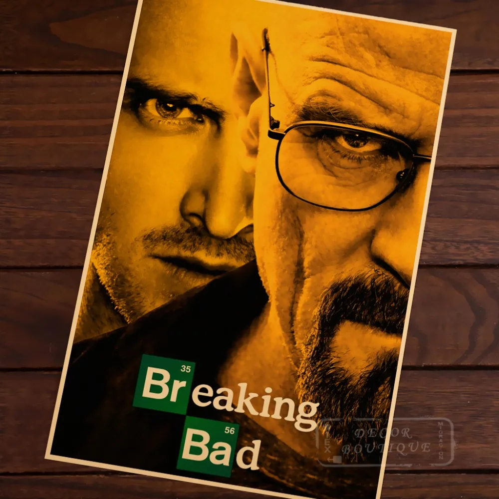 Портрет во все тяжкие Уолтера белого Джесси артистичный винтажный постер на