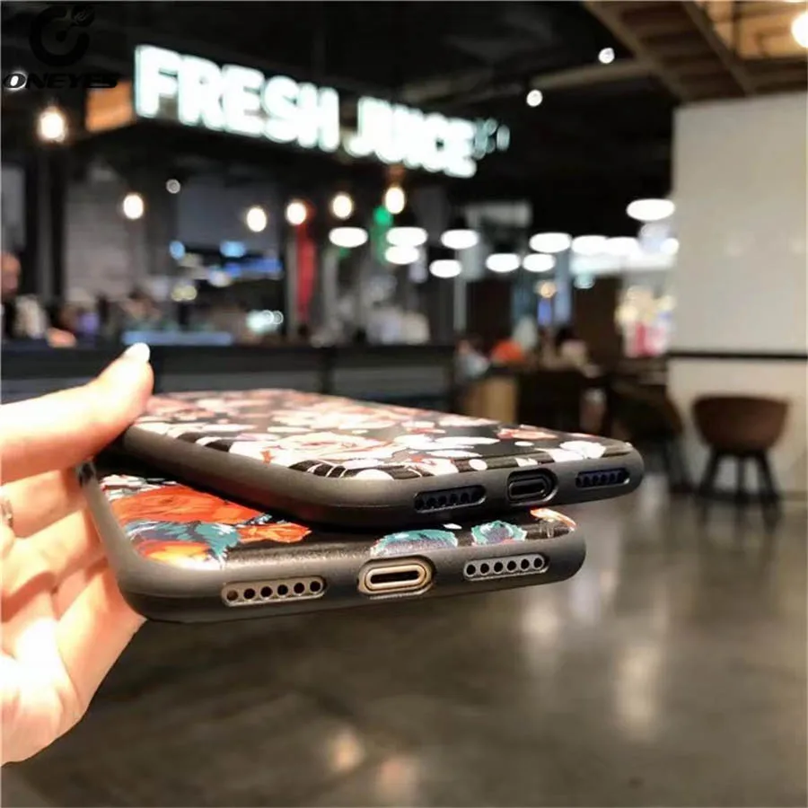 Модный рельефный силиконовый мягкий чехол для iphone 5 5S ES 6 6s plus 7 Plus 8 | Мобильные