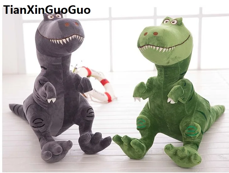

Плюшевая игрушка динозавр, мягкая мультяшная зеленая или серая кукла динозавра, подарок на день Святого Валентина, около 45x40 см, w2540