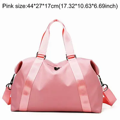Pink Спортивная сумка для женщин, розовая Мужская нейлоновая сумка для спортзала, водонепроницаемая сумка для путешествий, сумка на плечо, сумка для фитнеса, сумка для спортзала - Цвет: Pink