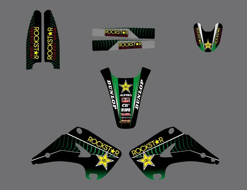 Команда наклейки мотоциклетные наклейки для Kawasaki KX125 KX250 KX 125 250 2002-2004 2005 2006 2007 2008 2009 2010 2011 2012 2013