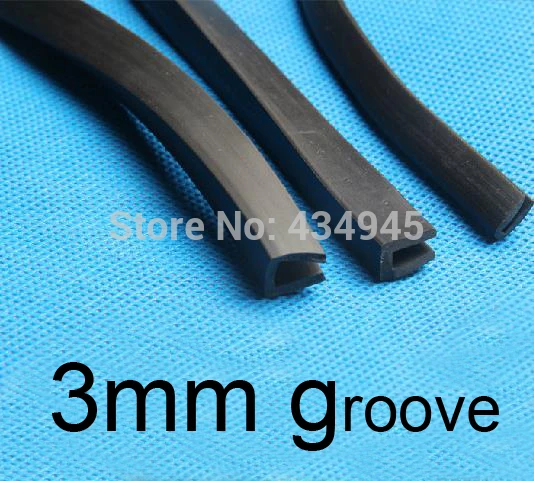 Резиновая полоса для бампера с U образным пазом 3 мм|edge banding|edge sealrubber edging strip |
