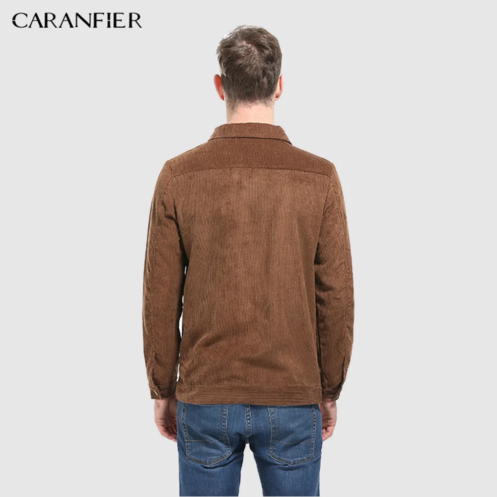 Мужские куртки CARANFIER модная универсальная однотонная верхняя одежда в полоску с