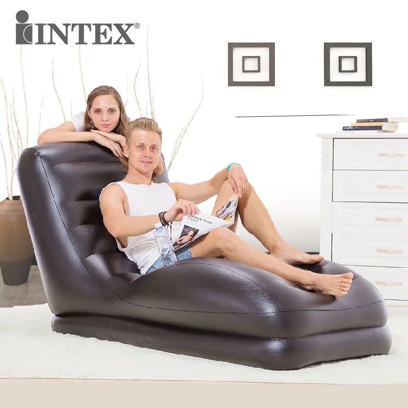 INTEX высокое качество складной сильный водонепроницаемый удобный надувной диван кемпинг надувной коврик с насосом