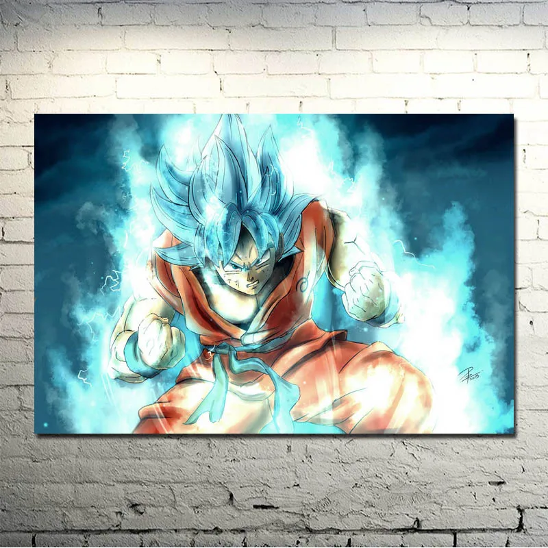 Dragon Ball Z-Гоку Борьба Японии аниме Книги по искусству Шелковый Холст плакат 13x20 24x36 дюймов стены фотографии(нажмите увидеть более)-002 - Цвет: click