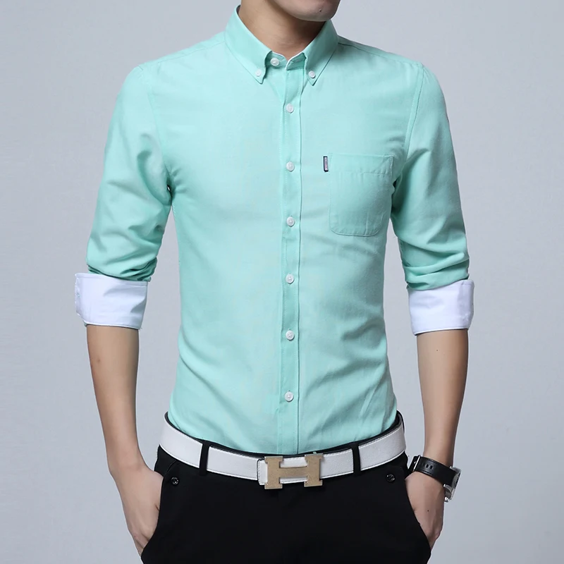 

Shirts Fashion Male Spring Smart Casual Men Summer Shirts Long Sleeve Various colors Brand MOOWNUC Men MWC 4XL No ironing 5XL