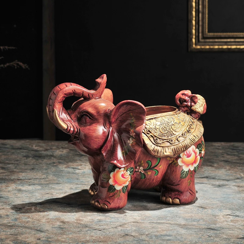 Европейский животный слон коробка для салфеток домашнего интерьера роскошный