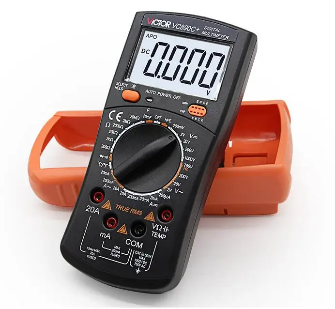 VC890C VICTOR VC890D/VC890C+ профессиональный цифровой мультиметр True RMS мультиметр 20mF конденсатор 20A измеритель токов - Цвет: VC890C