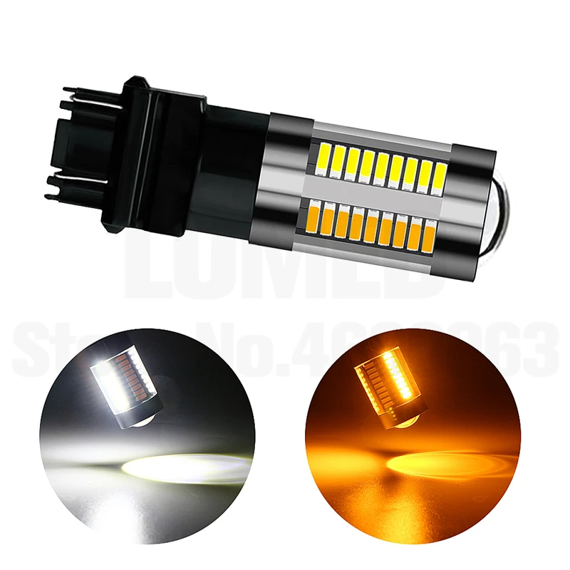 

2x 1157 BAY15D P21/5W T20 7443 Led Light White Amber 4014 66 SMD Bulb Car Led Tail Brake Reverse Lamp Accessories