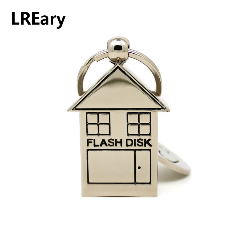 

Cute Lovely Metal House Shape USB Flash Drive 16GB Memory Stick 64GB Usb Stick 8GB Pendrive 32 GB Pen Driver 4GB Pen Drive