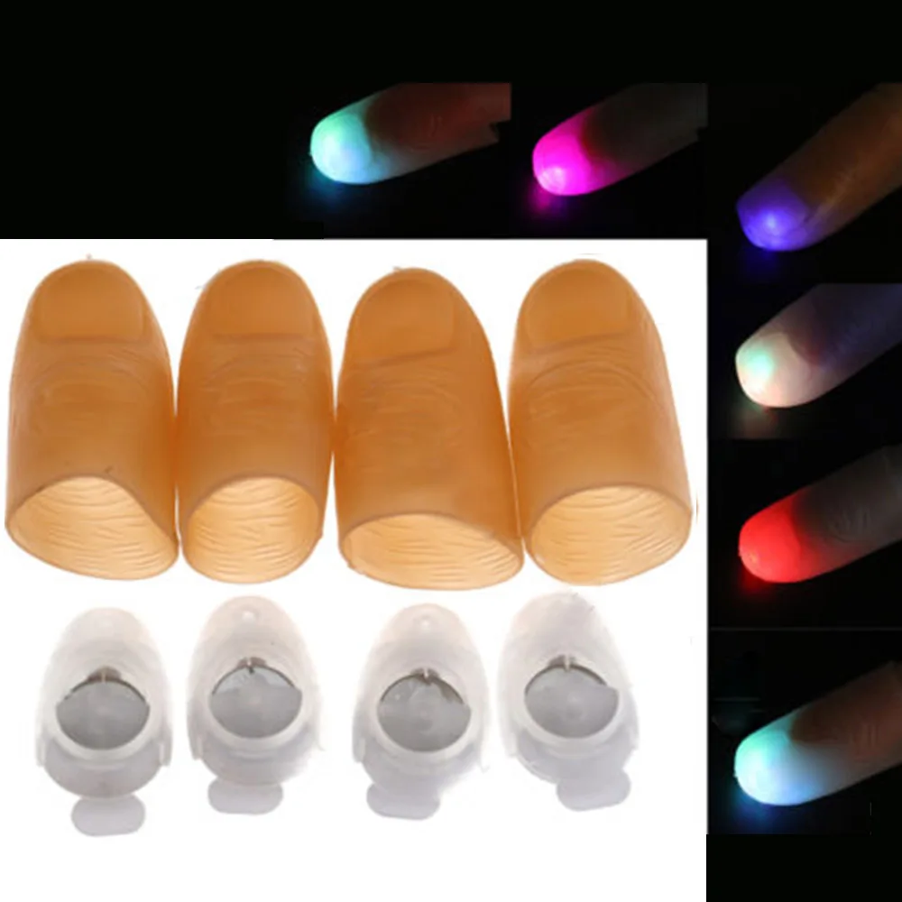 4pcs Funny Party Light Thumbs Props Fingers Trick Appearing Close Up Lamp | Игрушки и хобби
